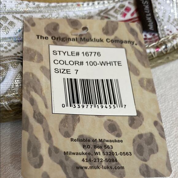 Muk Luks Silver Pink Tribal Print Espadrilles Slip-On Shoes Vacation Casual Boho - Picture 6 of 11